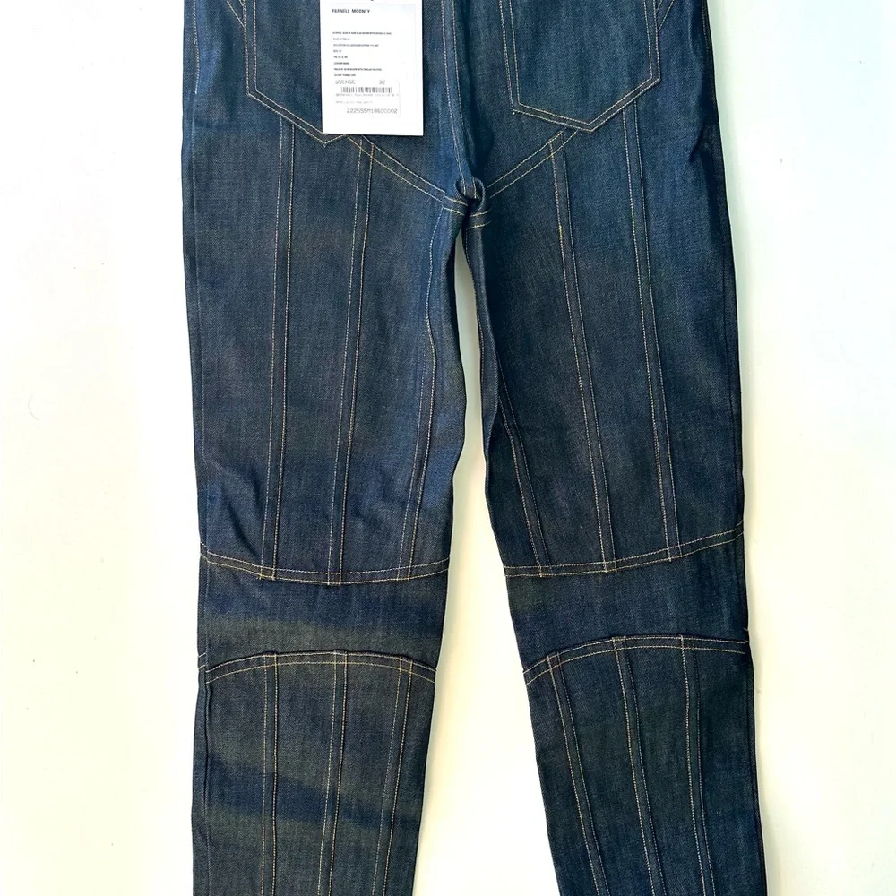 NWT Parnell Mooney Indigo 50 Panel Men's Dark Blue Jeans, 32